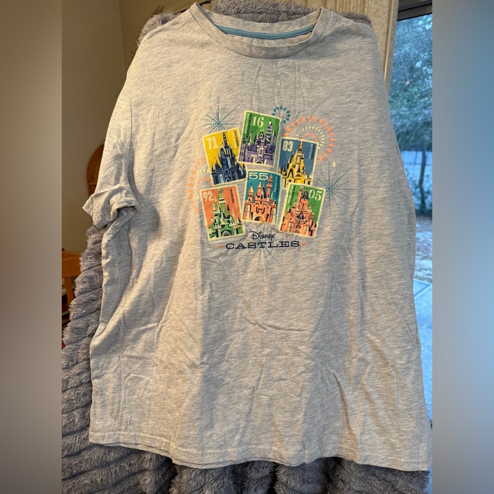 Disney Castles stamps Xl Tshirt